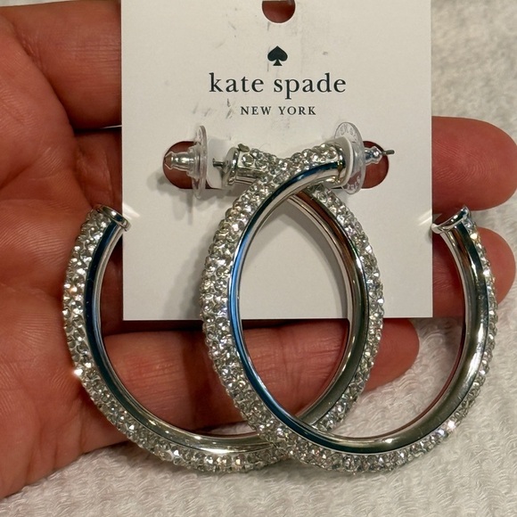 kate spade Jewelry - Elegant Silver Hoop Earrings